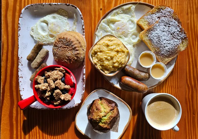 Breakfast in Baker's Kitchen Restaurant & Bakery in New Bern, NC