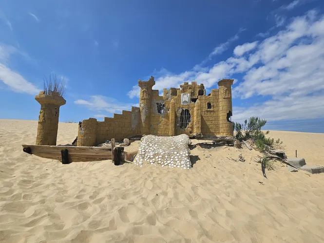 Ruined folly at Jockey's Ridge State Park in the Outer Banks, NC